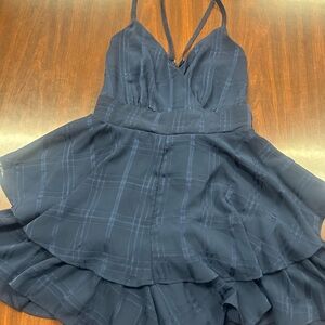 Mi Ami For Francescas Size Medium Navy Blue  Spaghetti Strap Shorts Romper NWT